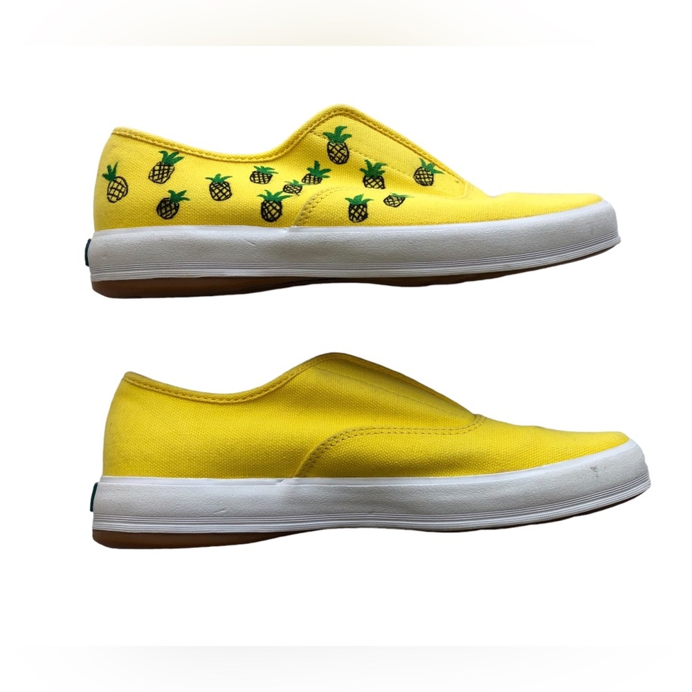 Keds 90s Vintage Yellow Fabric Slip On Sneakers Women’s Size 8 Customized